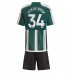 Billige Manchester United Donny van de Beek #34 Børnetøj Udebanetrøje til baby 2023-24 Kortærmet (+ korte bukser)